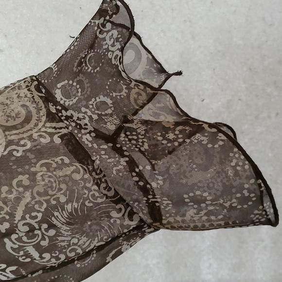 NICOLA Sheer Brown Paisley Blouse - Picture 6 of 6